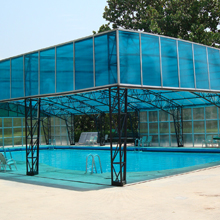 Polycarbonate swimming pool structure